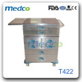 Stainless steel medical trolley hot T422